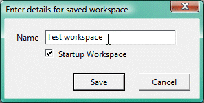 Saving a workspace